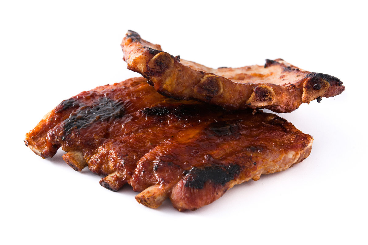 Grilled barbecue ribs